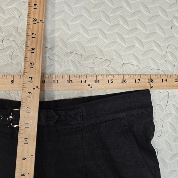 Giorgio Armani Mens Black Linen Blend Wide Leg Trousers Made in Italy Size 54 - Picture 10 of 11